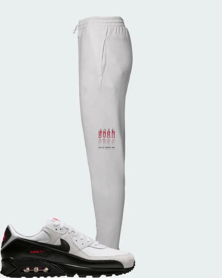 Nike Air Max 90 White Black Matching Joggers