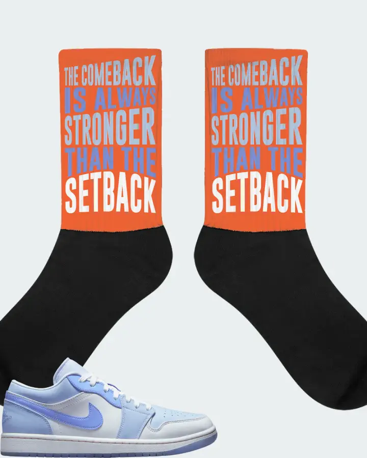 Jordan 1 Low SE Sneaker Matching Orange Socks - The Comeback