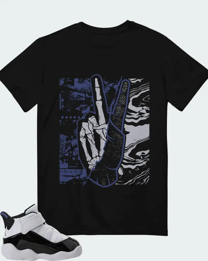 Jordan 6 Rings  Sneaker Matching Black T-Shirt - Peace of mind