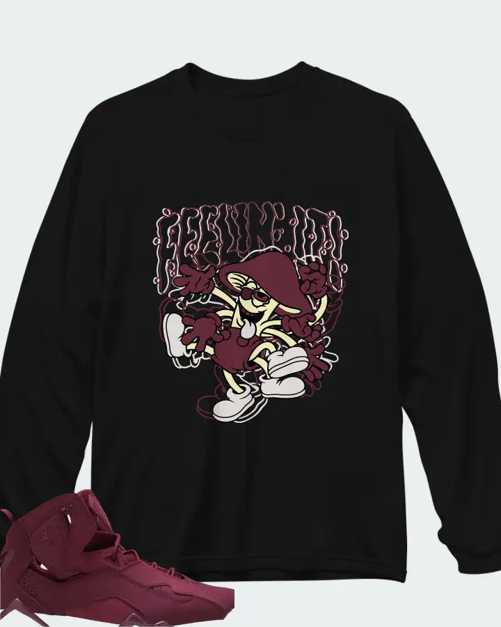Air Jordan True Flight Burgundy Matching Long Sleeve T-Shirt