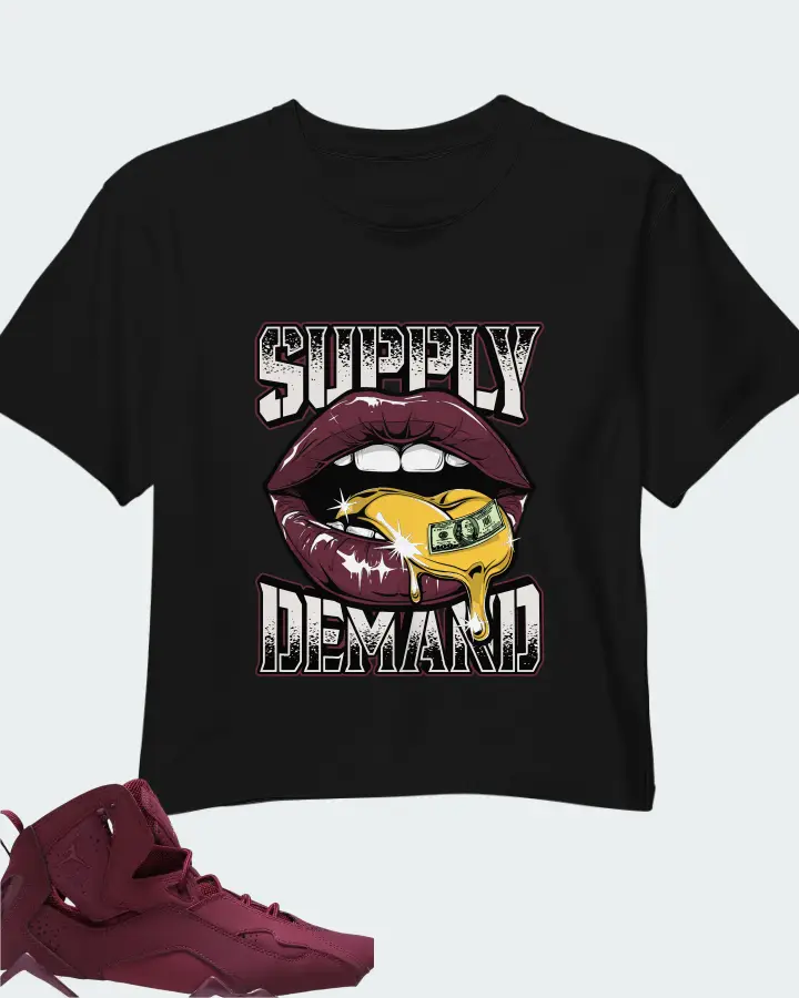 Air Jordan True Flight Burgundy Matching Crop Top