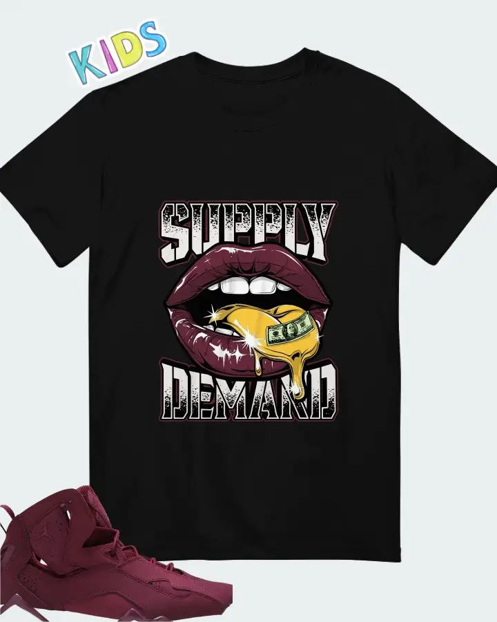 Air Jordan True Flight Burgundy Matching Kid's T-Shirt