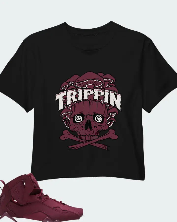 Air Jordan True Flight Burgundy Matching Crop Top