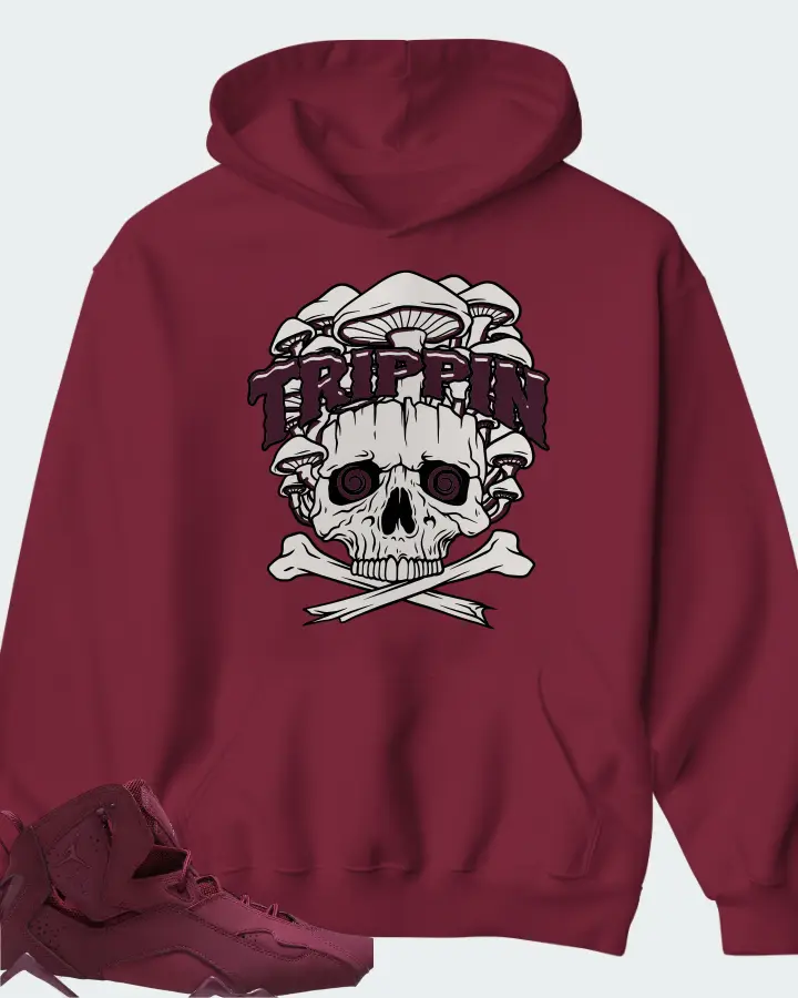 Air Jordan True Flight Burgundy Matching Hoodie