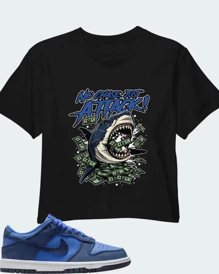 Nike Dunk Low GS Comet Blue Matching Crop Top