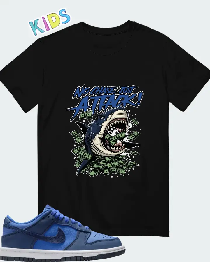 Nike Dunk Low GS Comet Blue Matching Kid's T-Shirt