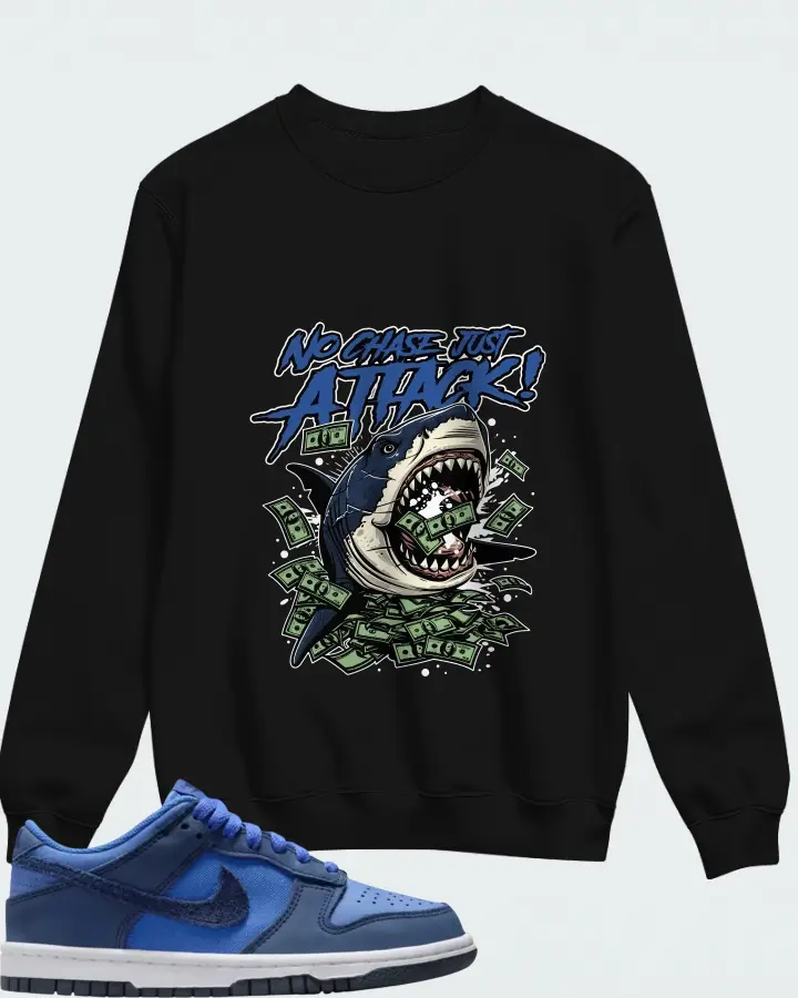 Nike Dunk Low GS Comet Blue Matching Sweatshirt