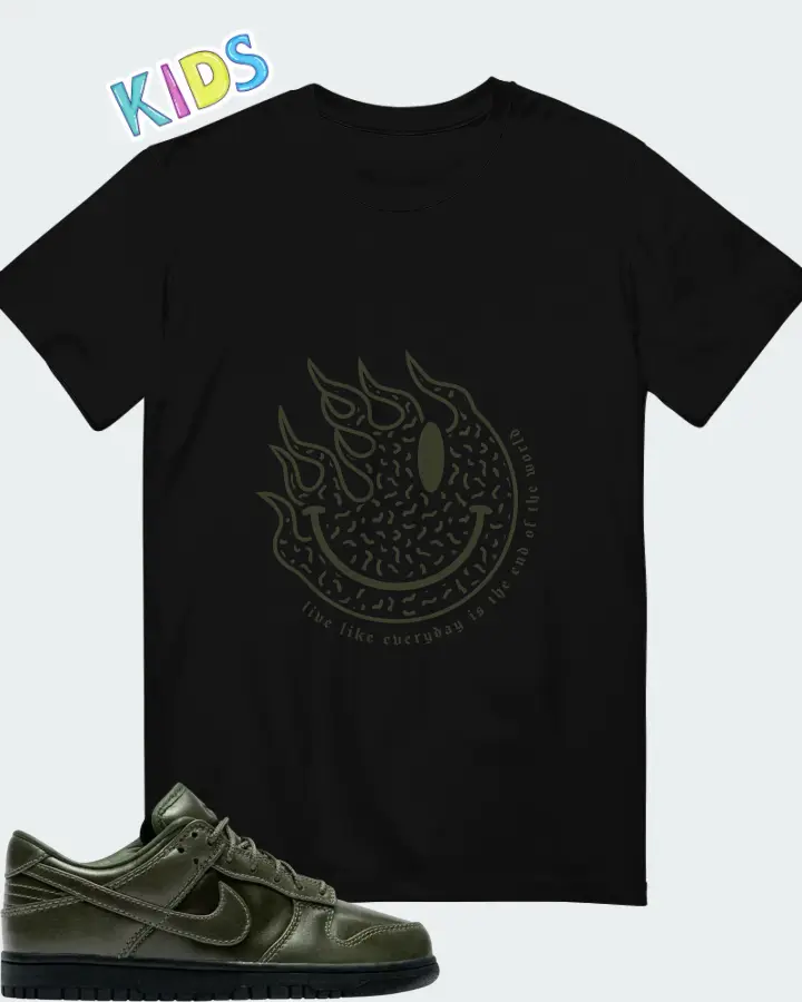 Nike Dunk Low Retro Premium QS Army Olive Matching Kid's T-Shirt