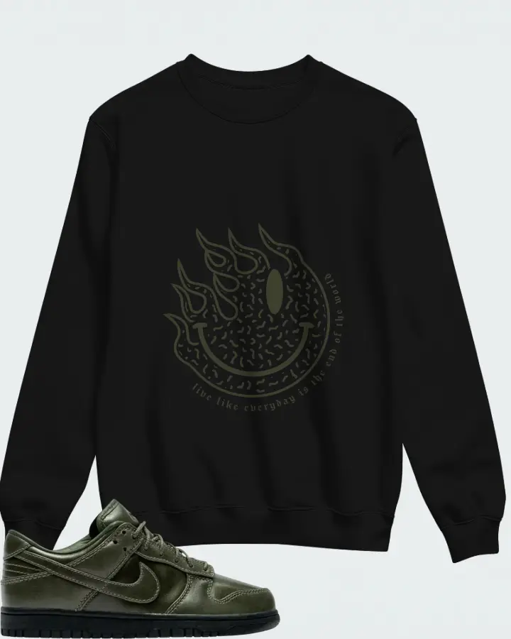 Nike Dunk Low Retro Premium QS Army Olive Matching Sweatshirt