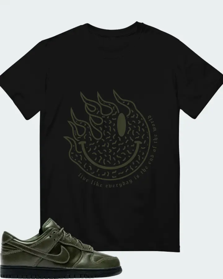 Nike Dunk Low Retro Premium QS Army Olive Matching T-Shirt