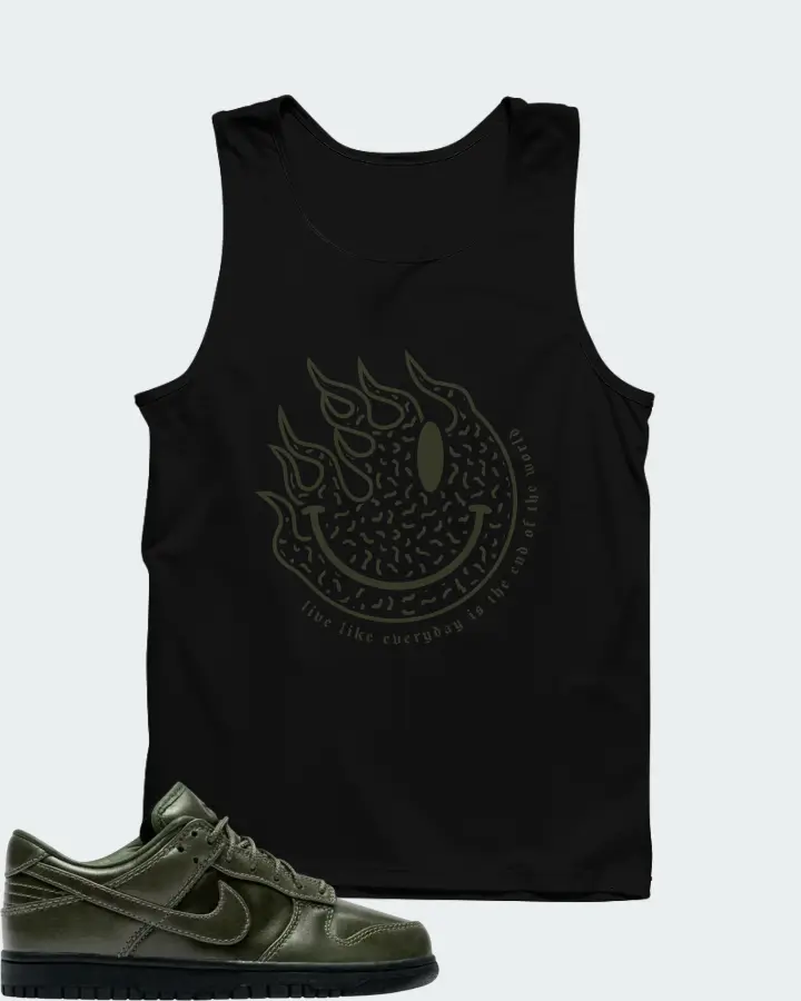 Nike Dunk Low Retro Premium QS Army Olive Matching Tank Top