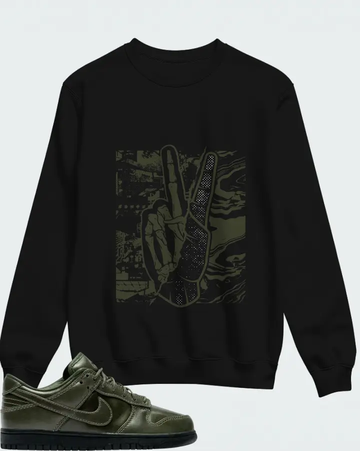 Nike Dunk Low Retro Premium QS Army Olive Matching Sweatshirt
