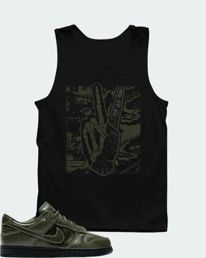 Nike Dunk Low Retro Premium QS Army Olive Matching Tank Top