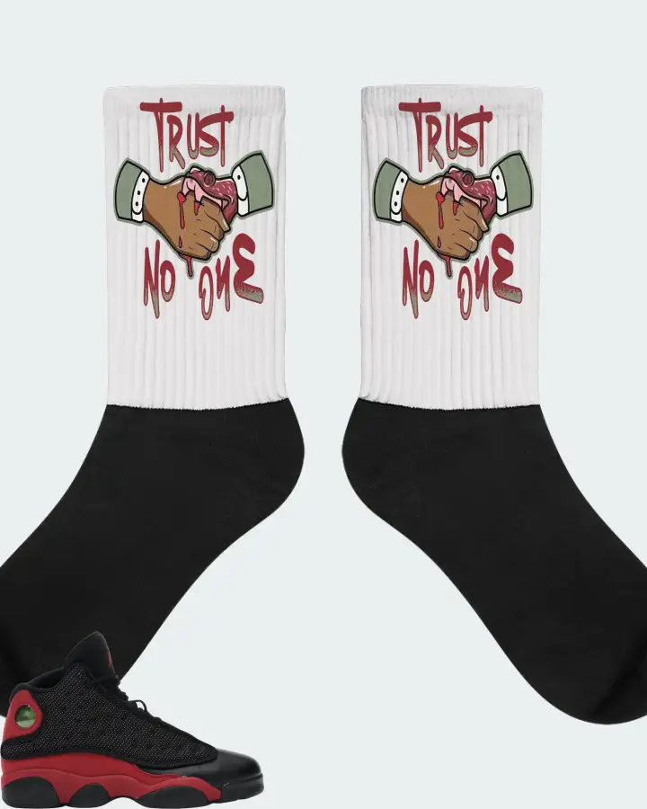Jordan 13 Retro Sneaker Matching White Socks - Trust No One