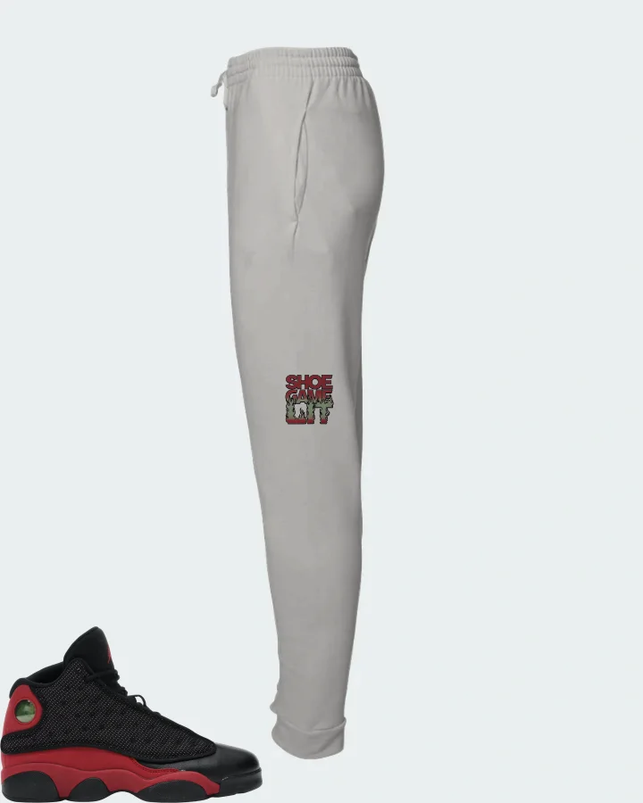 Jordan 13 Retro Sneaker Matching Grey Joggers - Shoe Game Lit Refreshed