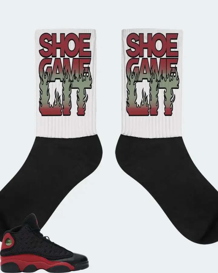Jordan 13 Retro Sneaker Matching White Socks - Shoe Game Lit Refreshed