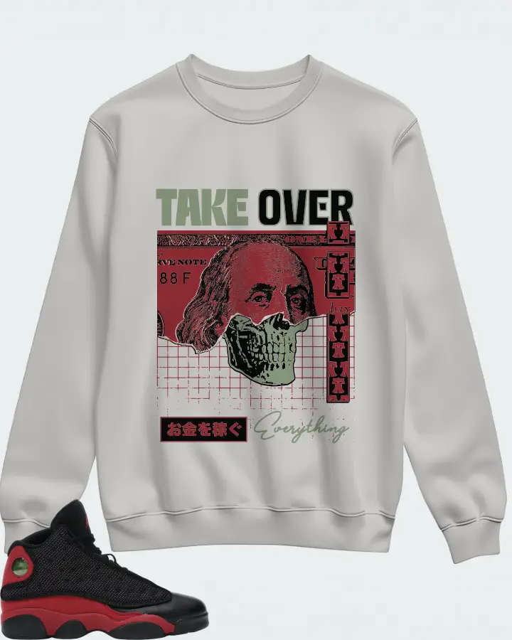 Jordan 13 Retro Sneaker Matching Grey Sweatshirt - Take Over
