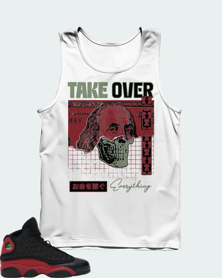 Jordan 13 Retro Sneaker Matching White Tank Top - Take Over