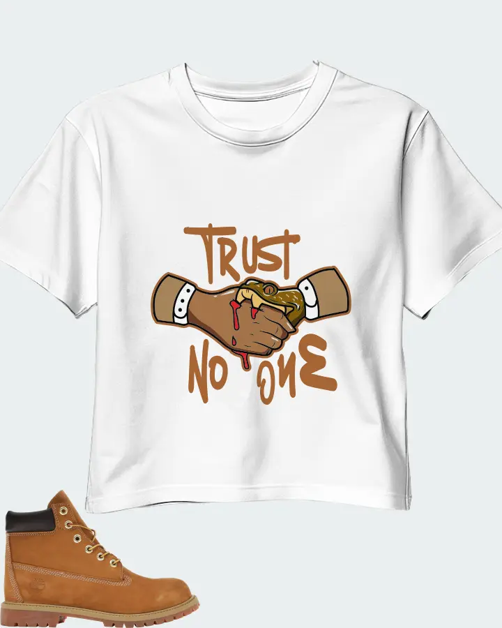 Timberland 6" Boot Sneaker Matching White Crop Top - Trust No One