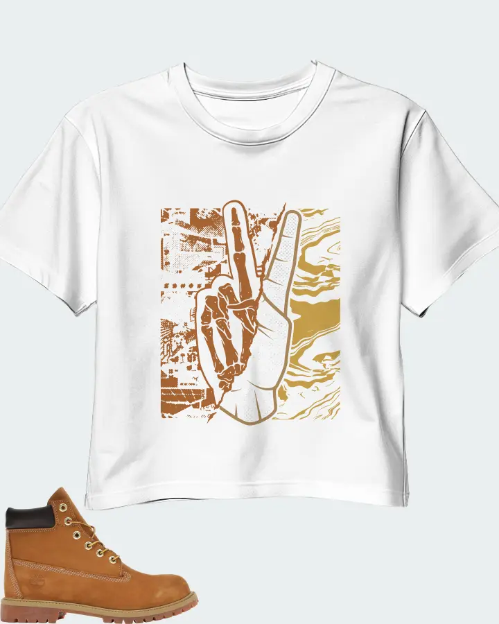 Timberland 6" Boot Sneaker Matching White Crop Top - Peace of mind