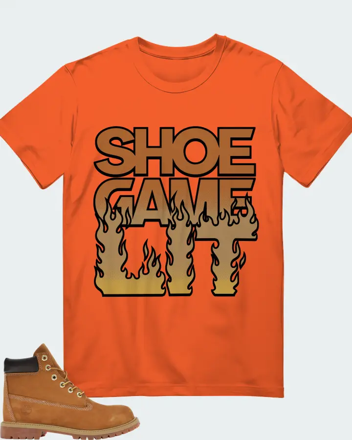 Timberland 6" Boot Sneaker Matching Orange Gildan T-Shirt - Shoe Game Lit Refreshed