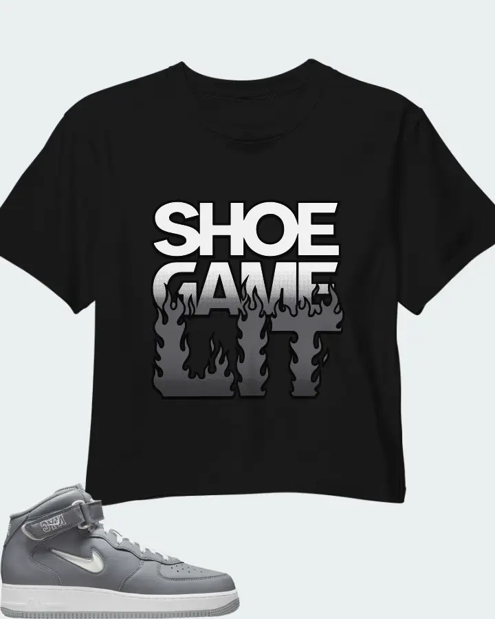Nike Air Force 1 Mid QS Jewel NYC Cool Grey Matching Crop Top