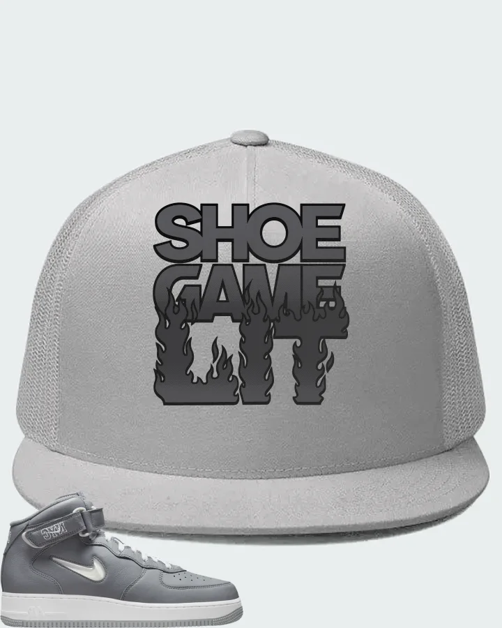 Nike Air Force 1 Mid QS Jewel NYC Cool Grey Matching Hat