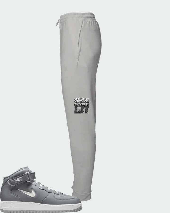 Nike Air Force 1 Mid QS Jewel NYC Cool Grey Matching Joggers