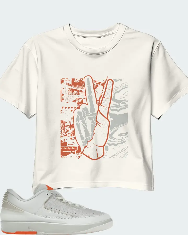 Jordan 2 Retro Low Sneaker Matching Ecru White Crop Top - Peace of mind