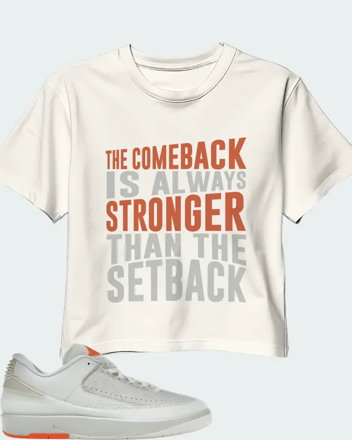 Jordan 2 Retro Low Sneaker Matching Ecru White Crop Top - The Comeback