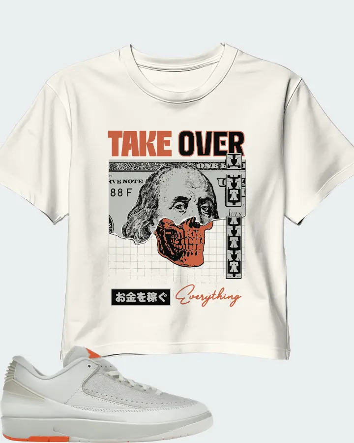 Jordan 2 Retro Low Sneaker Matching Ecru White Crop Top - Take Over