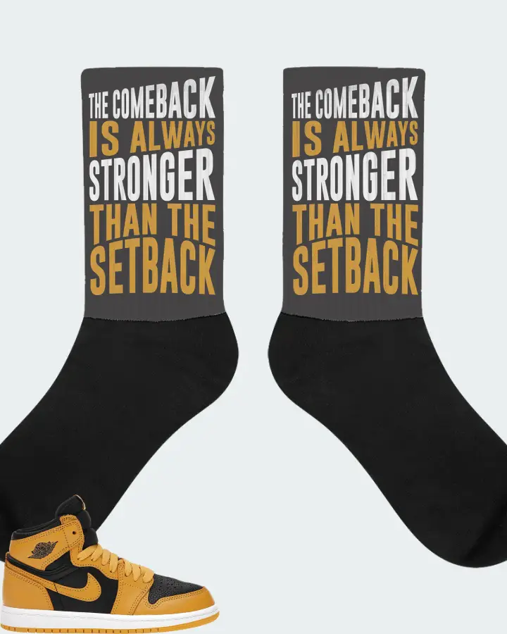 Jordan 1 Retro High OG Sneaker Matching Dark Grey Socks - The Comeback