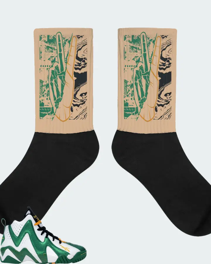 Reebok Kamikaze II Sneaker Matching Cream Socks - Peace of mind