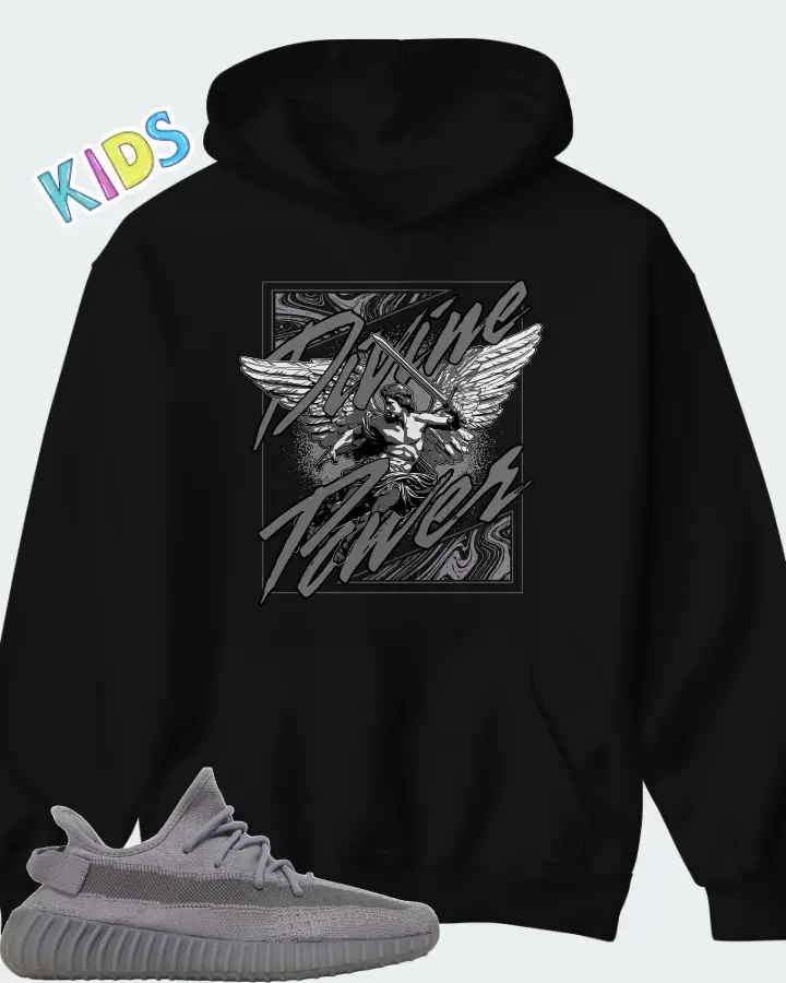 Adidas Yeezy Boost 350 V2 Steel Grey Matching Kid's Hoodie
