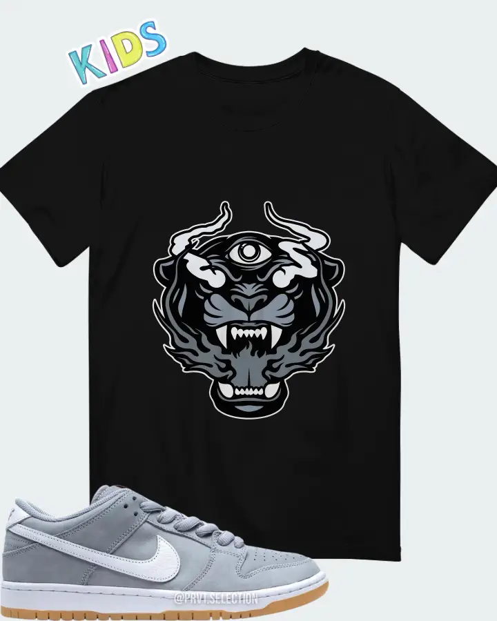 Nike SB Dunk Low Pro ISO Orange Label Wolf Grey Gum Matching Kid's T-Shirt