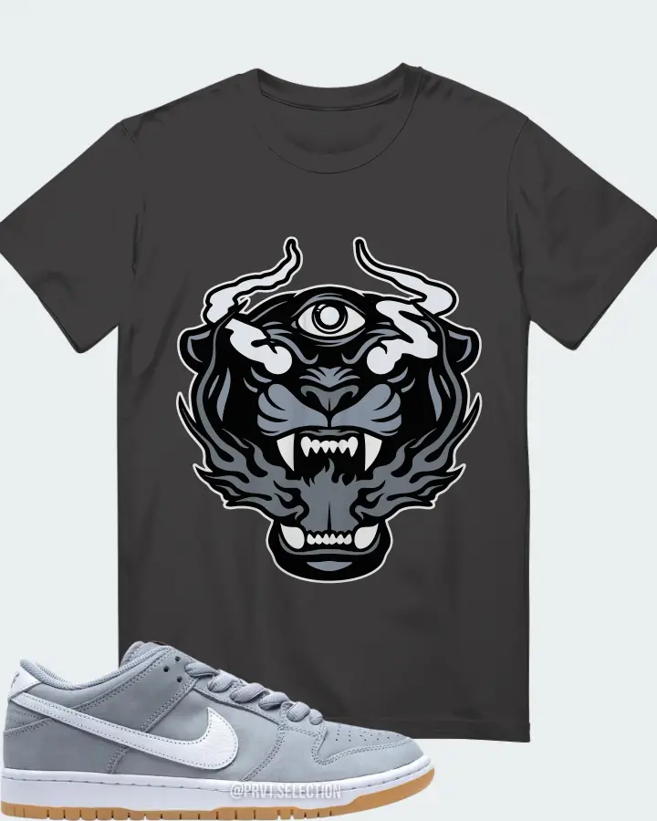 Nike SB Dunk Low Pro ISO Orange Label Wolf Grey Gum Matching T-Shirt