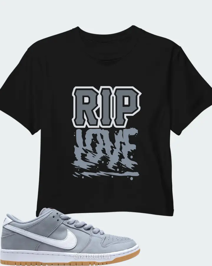 Nike SB Dunk Low Pro ISO Orange Label Wolf Grey Gum Matching Crop Top