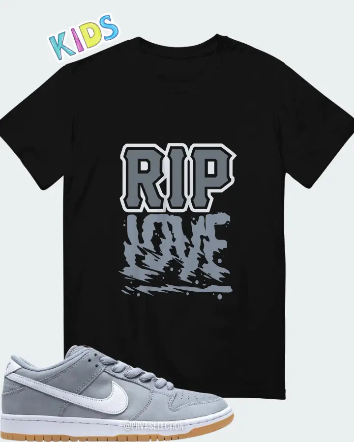 Nike SB Dunk Low Pro ISO Orange Label Wolf Grey Gum Matching Kid's T-Shirt