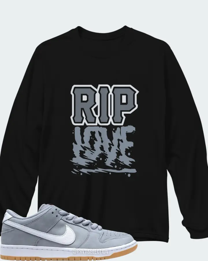 Nike SB Dunk Low Pro ISO Orange Label Wolf Grey Gum Matching Long Sleeve T-Shirt