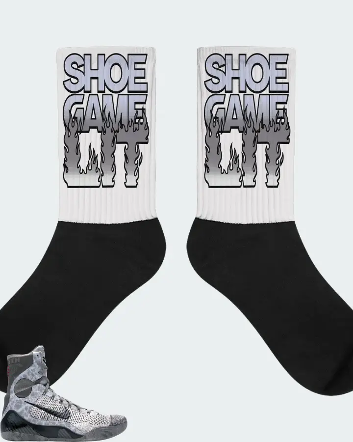 Nike Kobe 9 Elite Sneaker Matching White Socks - Shoe Game Lit Refreshed