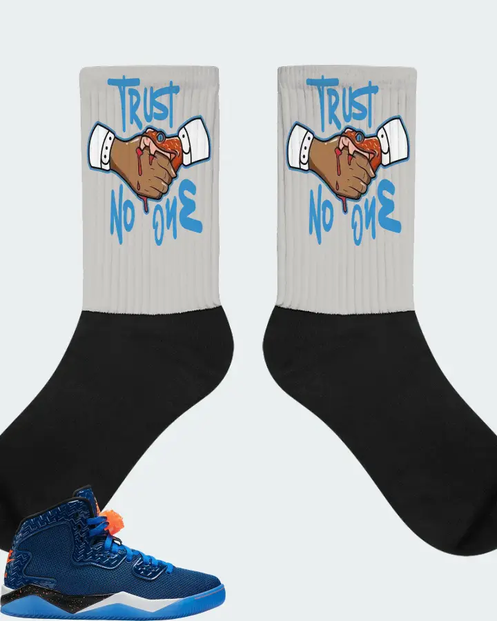 Jordan Spike Forty Sneaker Matching Grey Socks - Trust No One