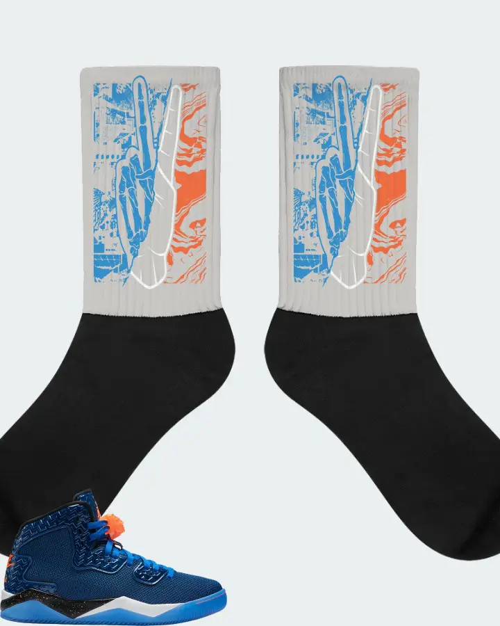 Jordan Spike Forty Sneaker Matching Grey Socks - Peace of mind