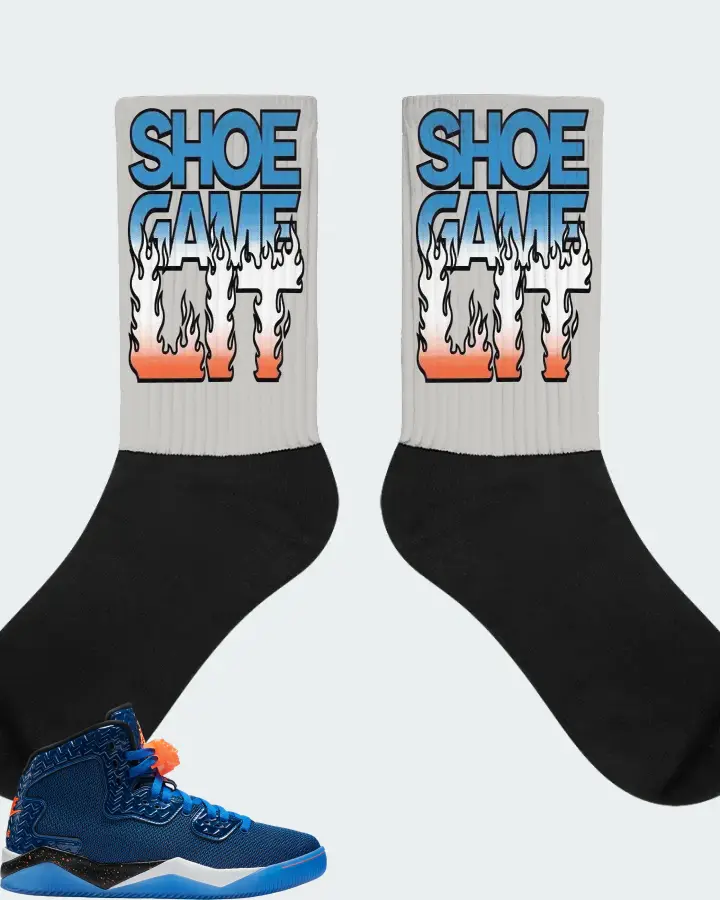 Jordan Spike Forty Sneaker Matching Grey Socks - Shoe Game Lit Refreshed