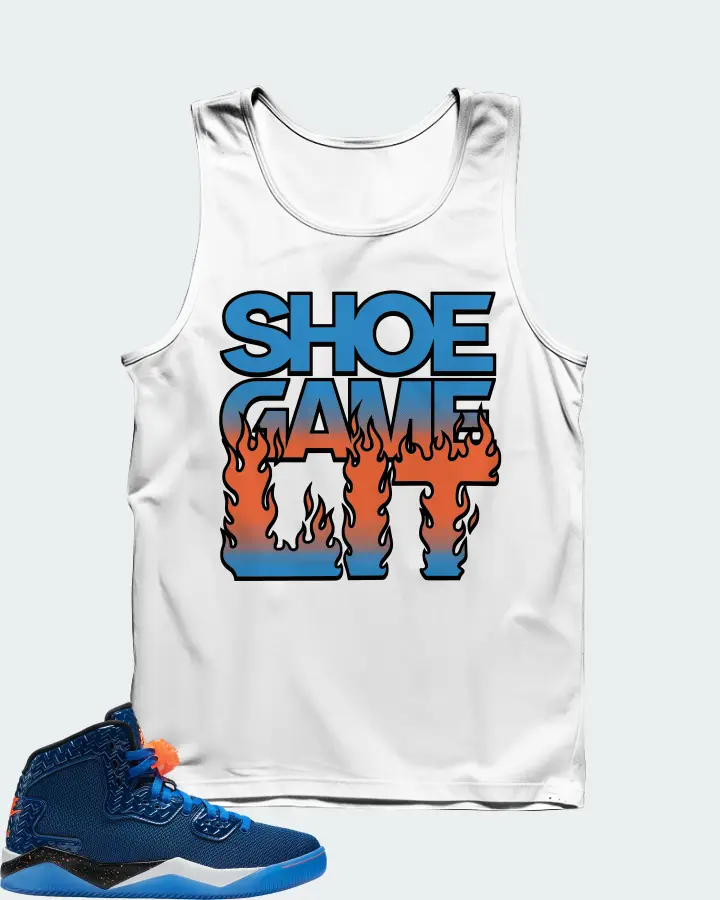 Jordan Spike Forty Sneaker Matching White Tank Top - Shoe Game Lit Refreshed