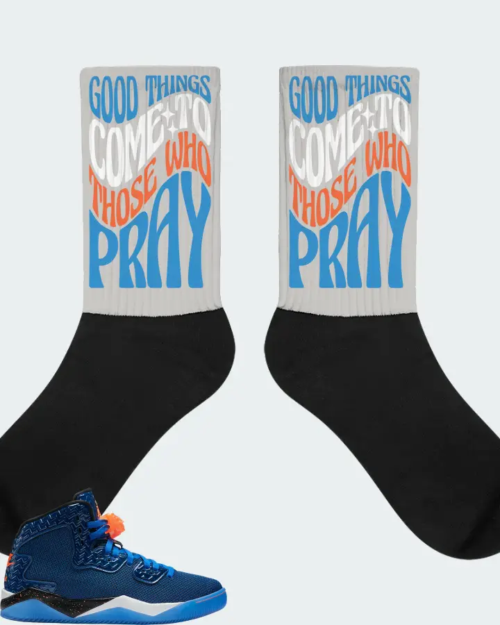 Jordan Spike Forty Sneaker Matching Grey Socks - Good Things Come To Those Who Pray
