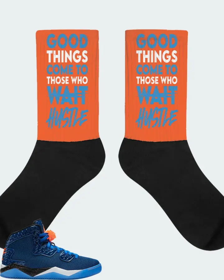 Jordan Spike Forty Sneaker Matching Orange Socks - Good Things Come