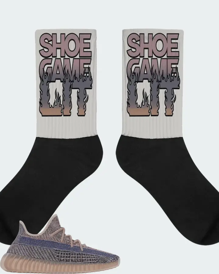 adidas Yeezy Boost 350 V2 Sneaker Matching Grey Socks - Shoe Game Lit Refreshed