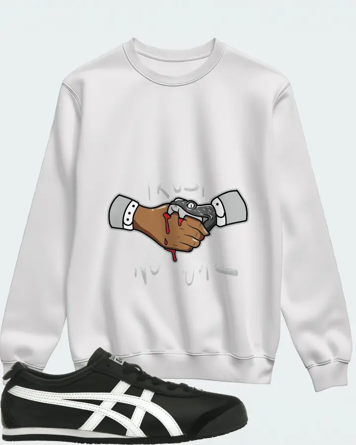 Onitsuka Tiger Mexico 66 Sneaker Matching White Sweatshirt - Trust No One