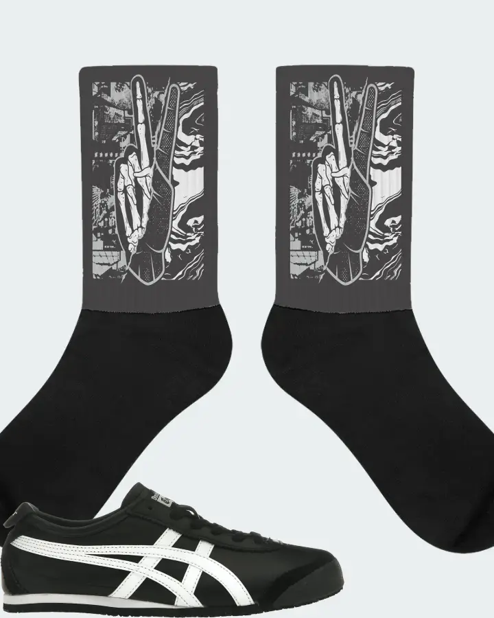 Onitsuka Tiger Mexico 66 Sneaker Matching Dark Grey Socks - Peace of mind