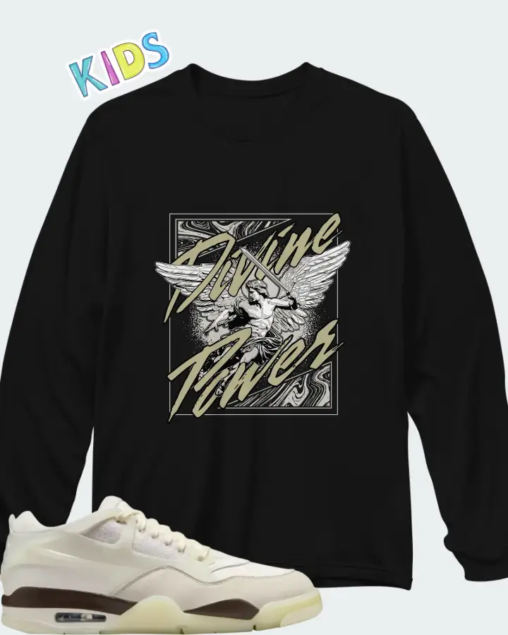 Air Jordan 4 RM Hemp Matching Kid's Long Sleeve T-Shirt